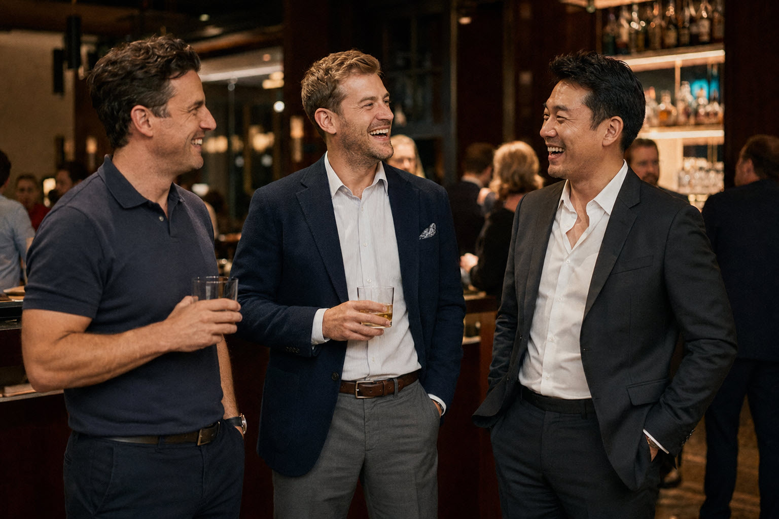 What to wear to a class reunion — men in casual, sport coat, and suit looks
