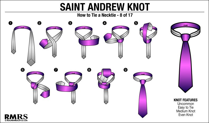 how to tie a St. Andrew knot how to tie a Saint Andrew knot