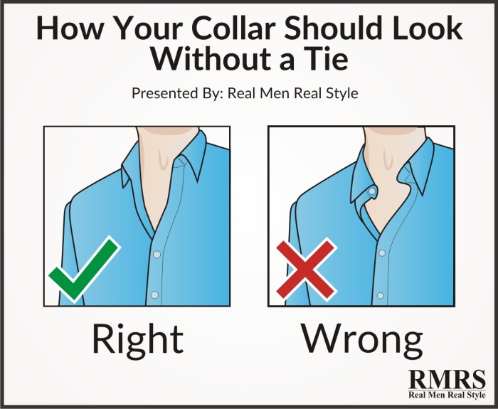 collas without a tie infographic