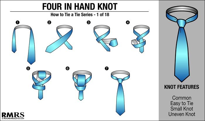four in hand knot how to tie a tie: four in hand knot