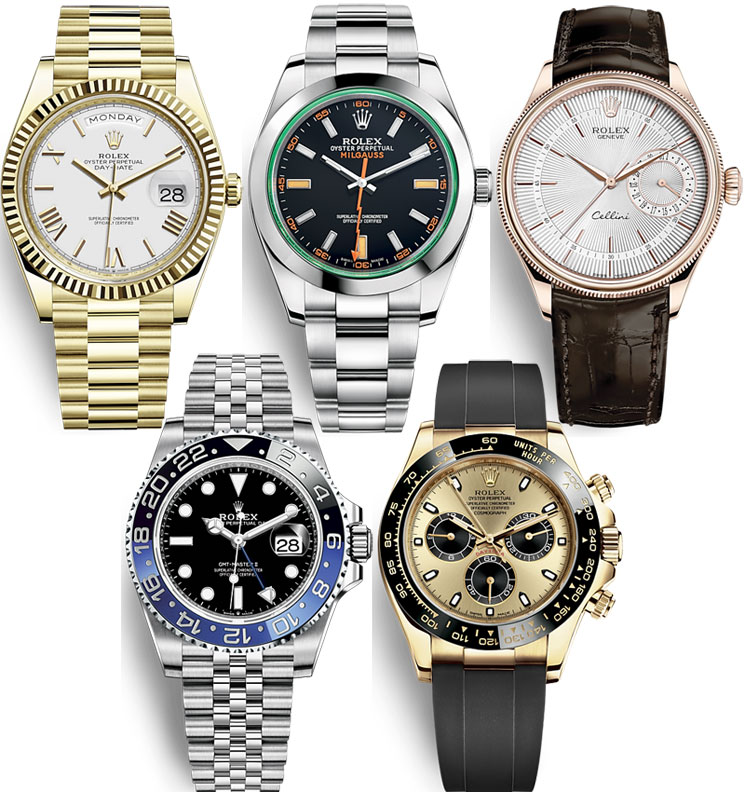 rolex watches collage