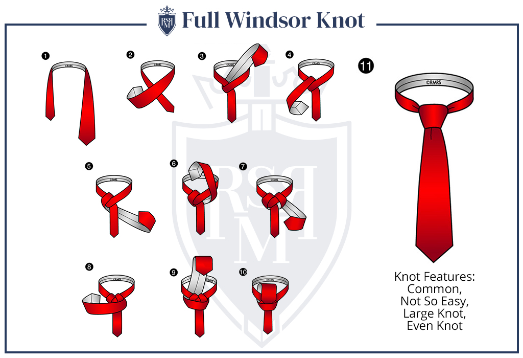 Full Windsor Knot how to tie full windsor tie knot