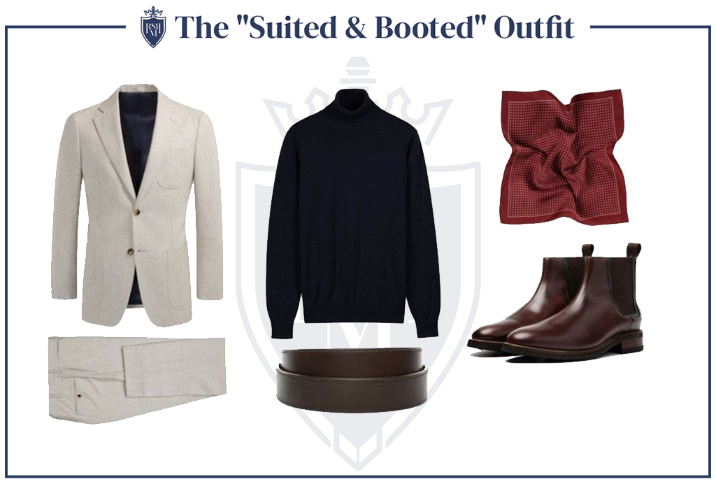 The Suited & Booted look as a the bonus of our men's fall outfits list