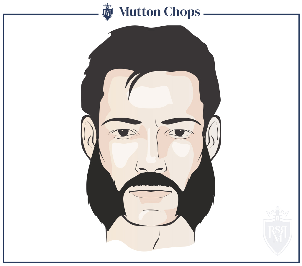 Mutton chops illustration