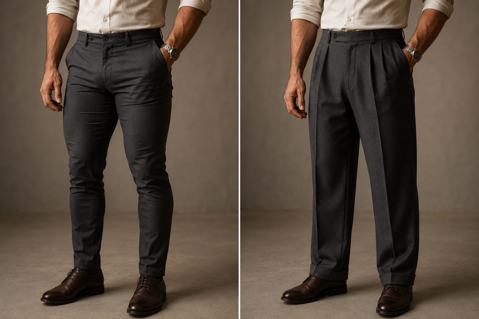 tight vs normal trousers