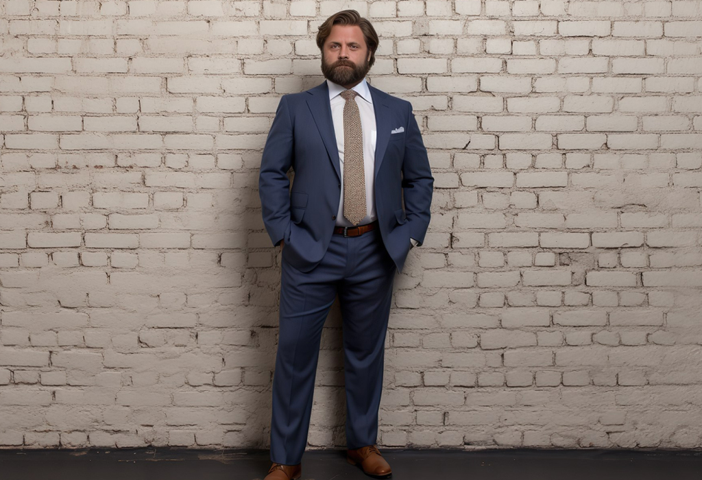 Zach Galifianakis as a man with oval body shape