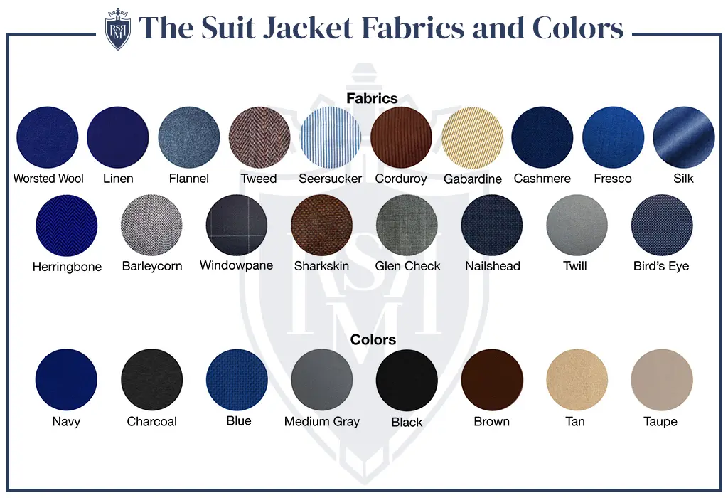 suit jacket fabrics and colors