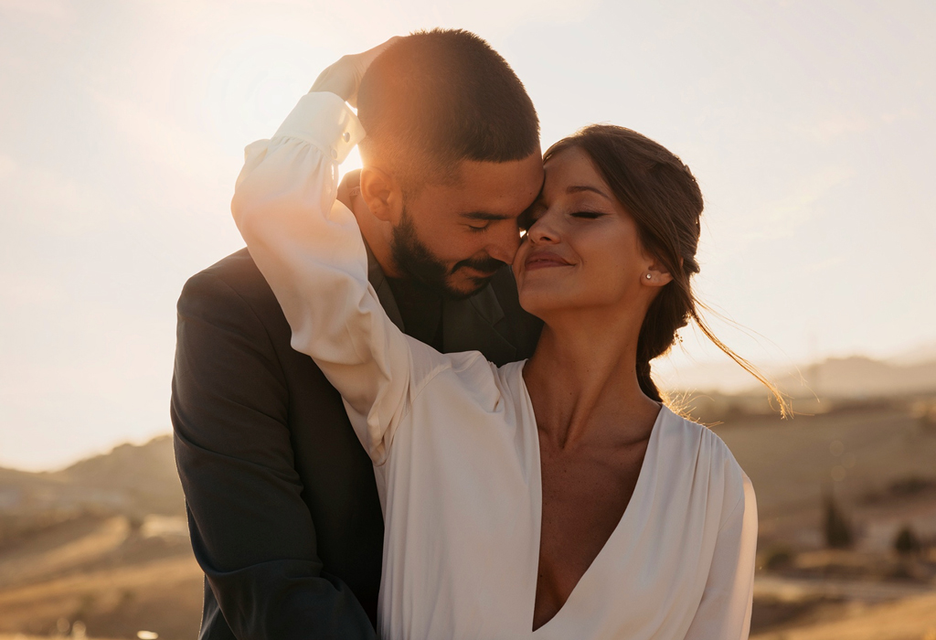 man and woman in love
