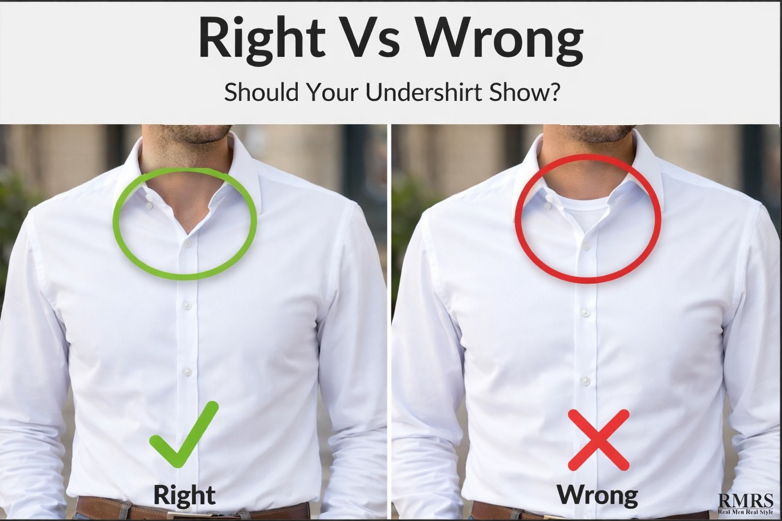 should undershirt show comparison of yes and no