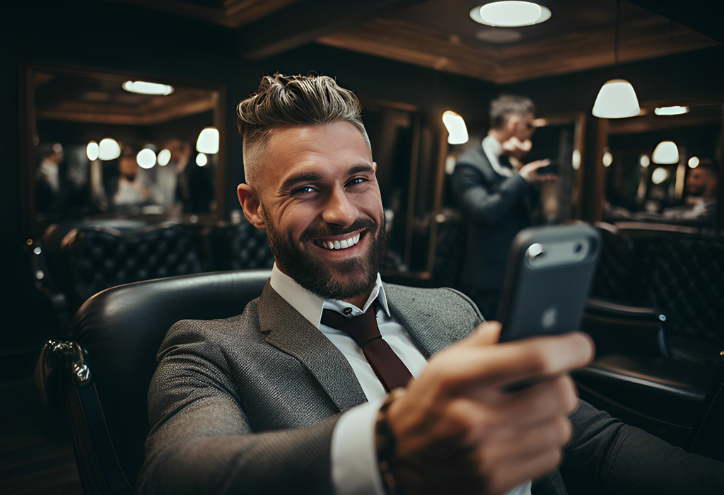 man using a phone