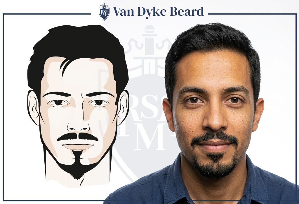 man with van dyke beard