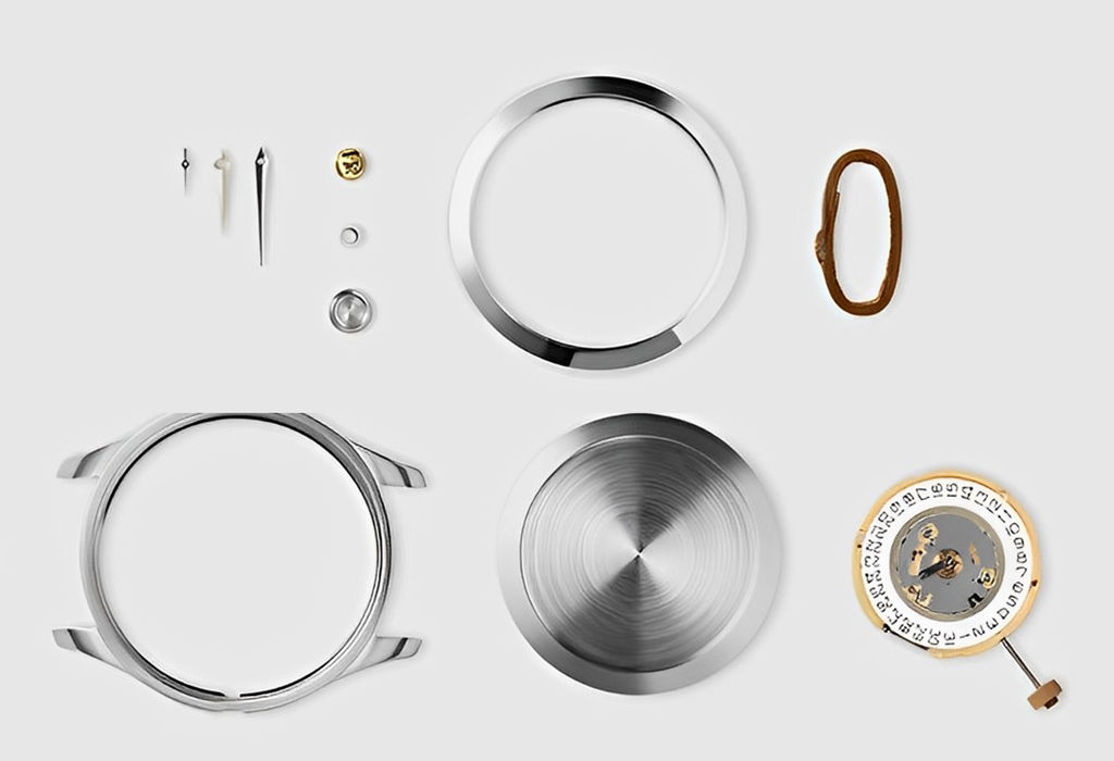 Watch in pieces