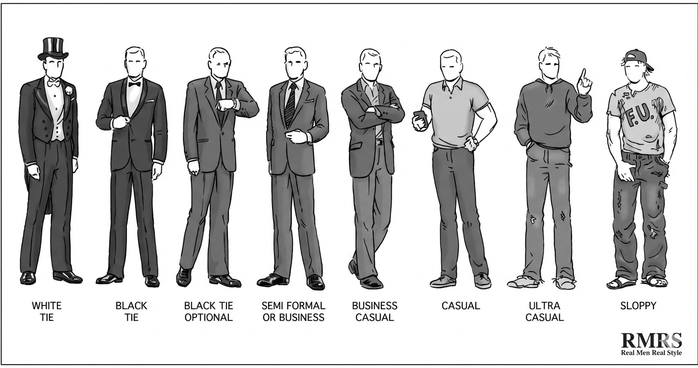 different men attires meaning