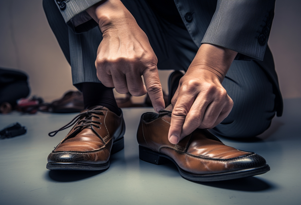 how to tie men's shoes