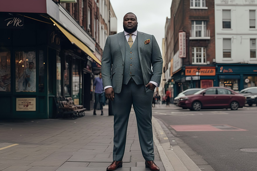 large man dressed sharp