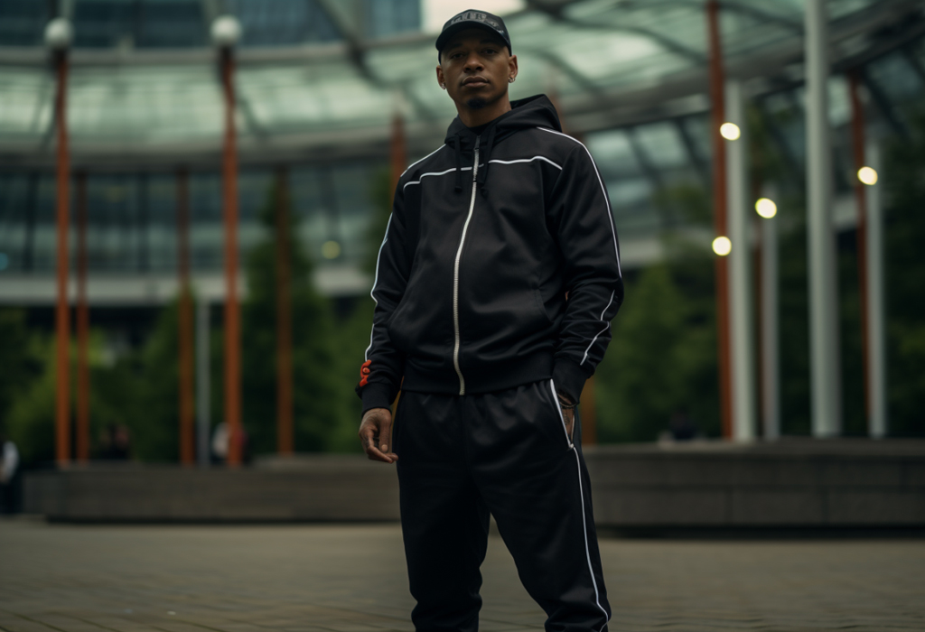 man wearing track suit