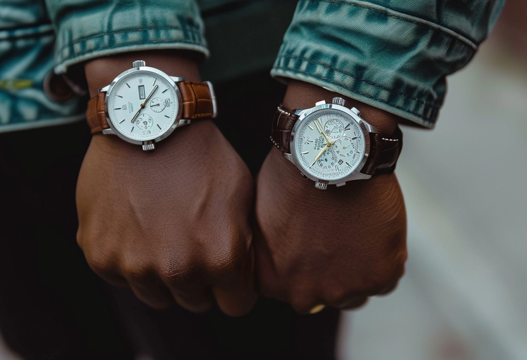 Professional wearing two watches demonstrating the 2.watches concept