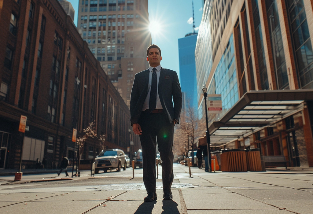 Tall men wearing suit