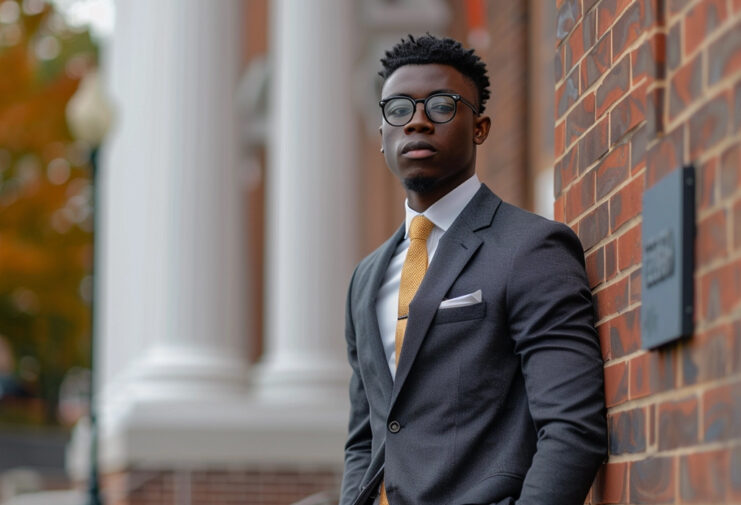 young man student dressed nicely