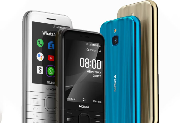 collage of nokia featured phones