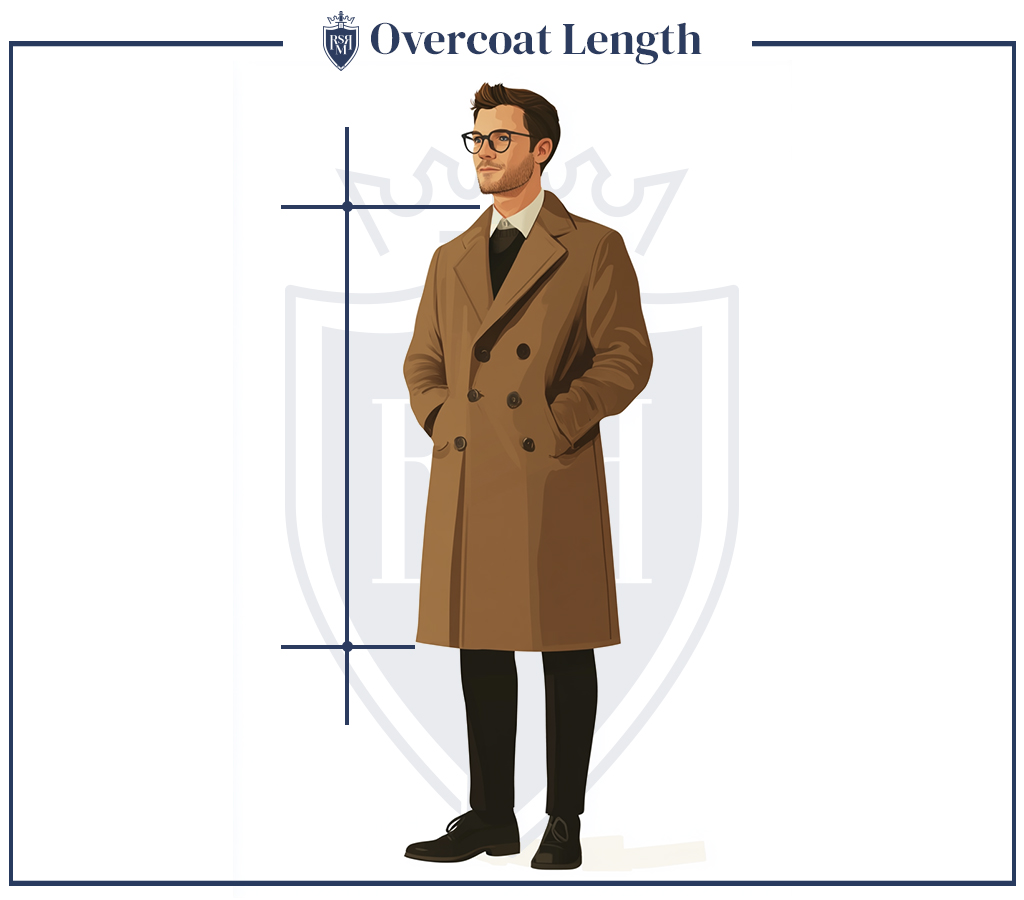 infographics measuring overcoat length