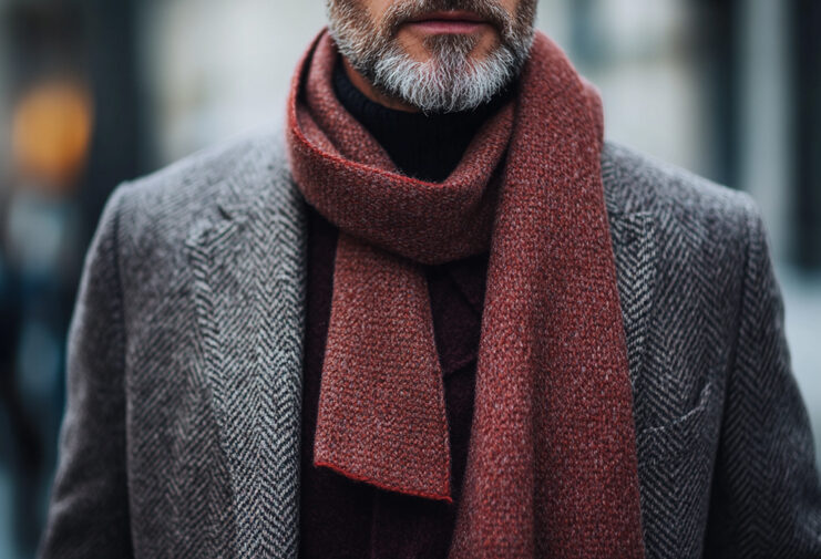 man wearing scarf