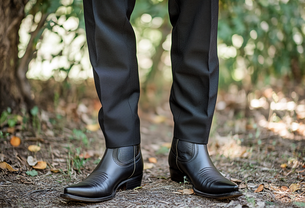 black cowboy boots