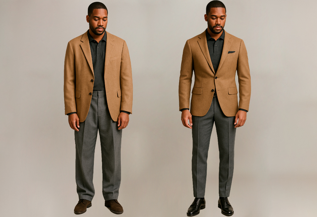 perfect fit of casual clothing