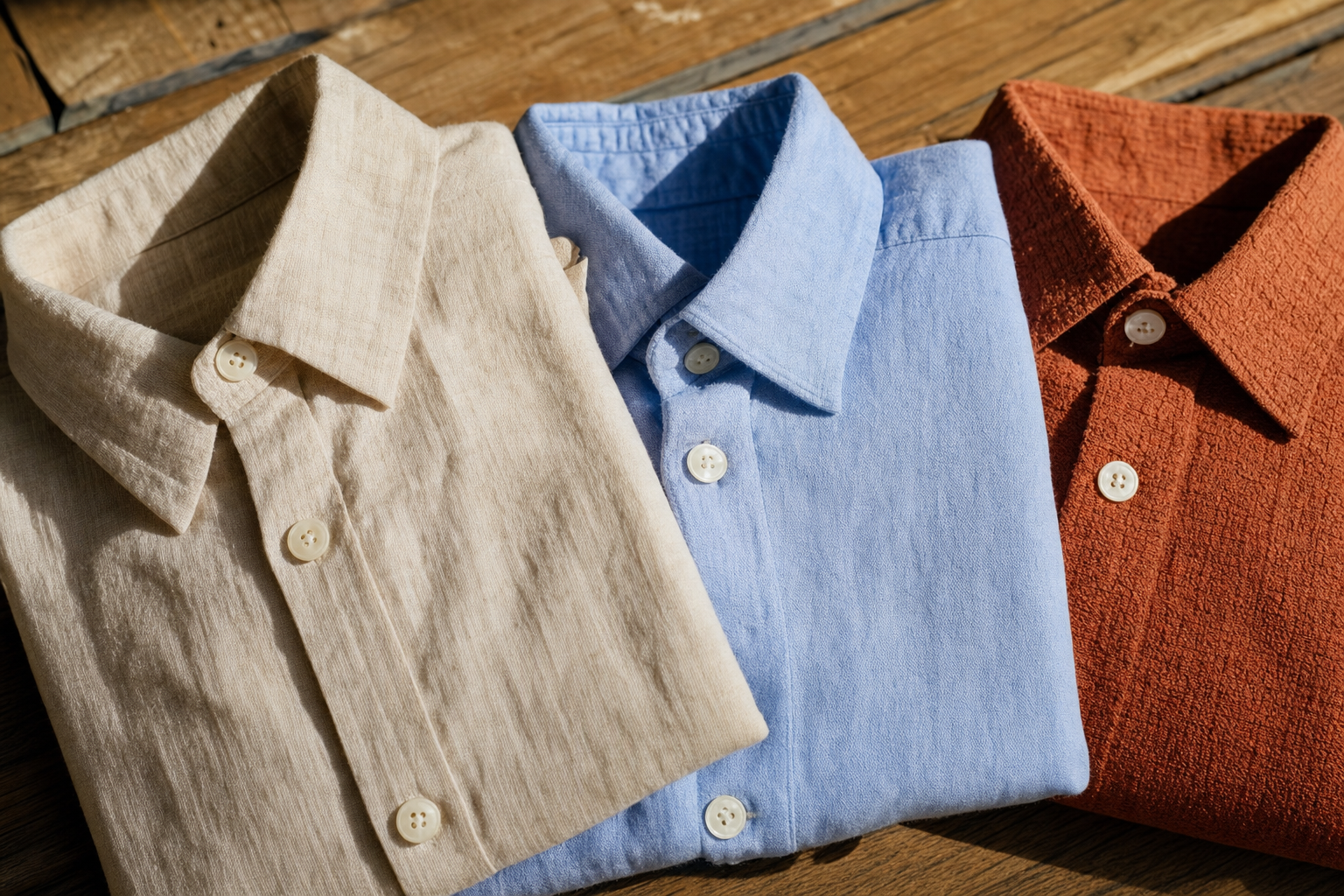 linen shirts closeup