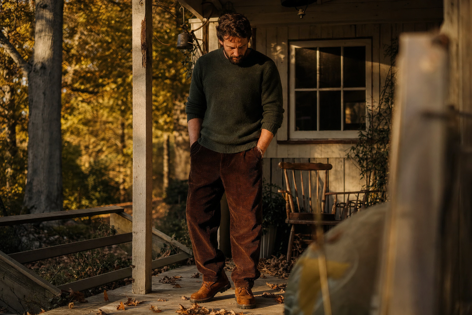 wide leg corduroy trousers with work boots