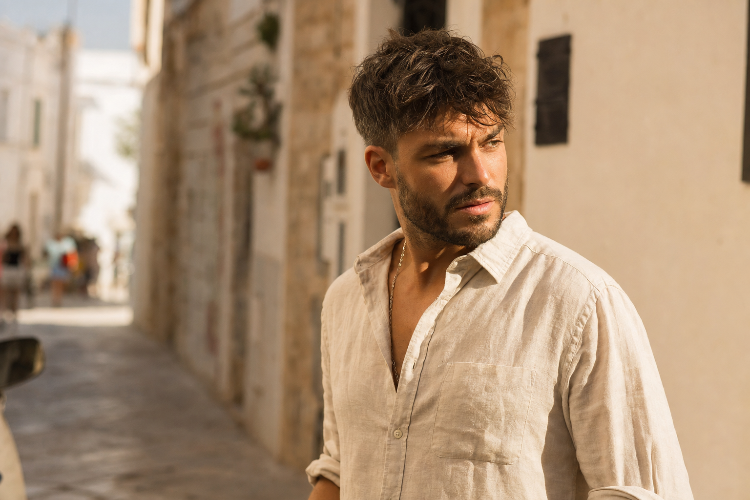 main i linen shirt summer haircut