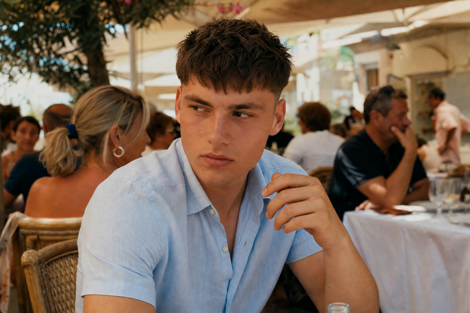 french crop haircut man