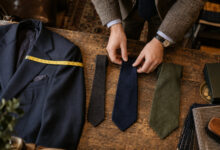 3 different neckties of various width